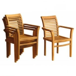 Jepara teak stacking chair 22