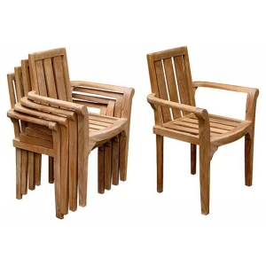 Jepara teak stacking chair 23