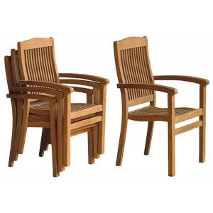 Jepara teak stacking chair 24
